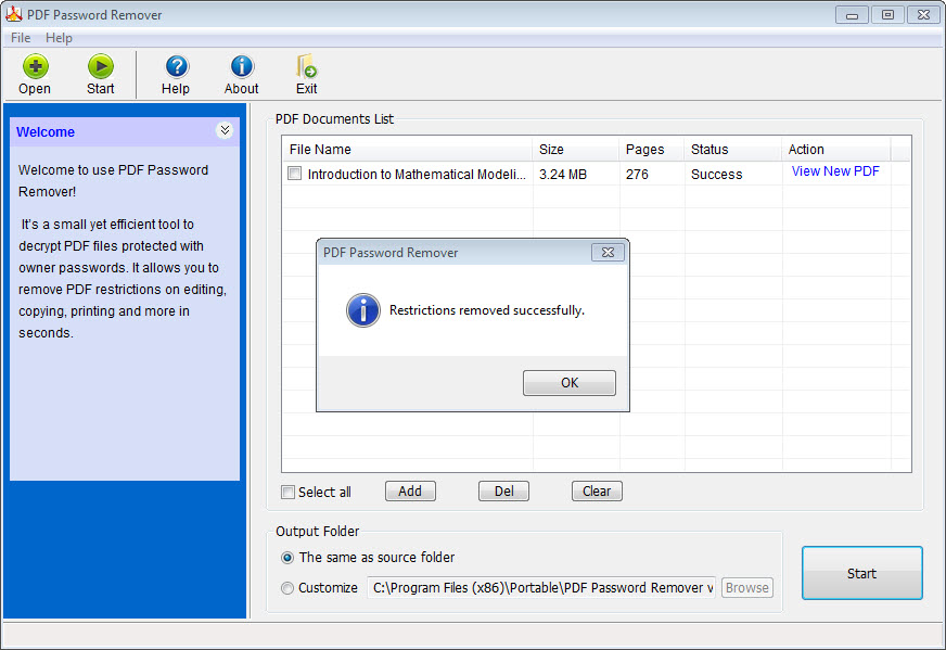 Download PDF Password Remover 5.0